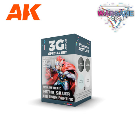 AK Wargame Color Non Metalic Metal Silver