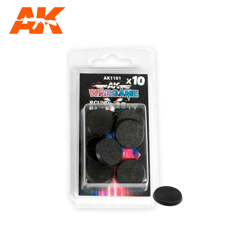 AK Wargame Plastic Bases Round 25mm