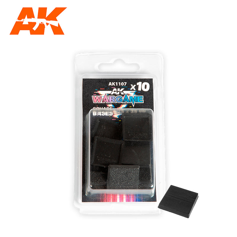 AK Wargame Plastic Bases Square 25mm