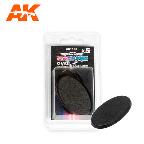 AK Wargame Plastic Bases Oval 60x35mm
