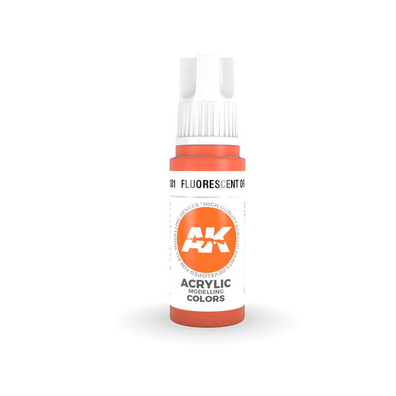 AK Interactive 3rd Gen Acrylic Fluorescent Orange 17ml