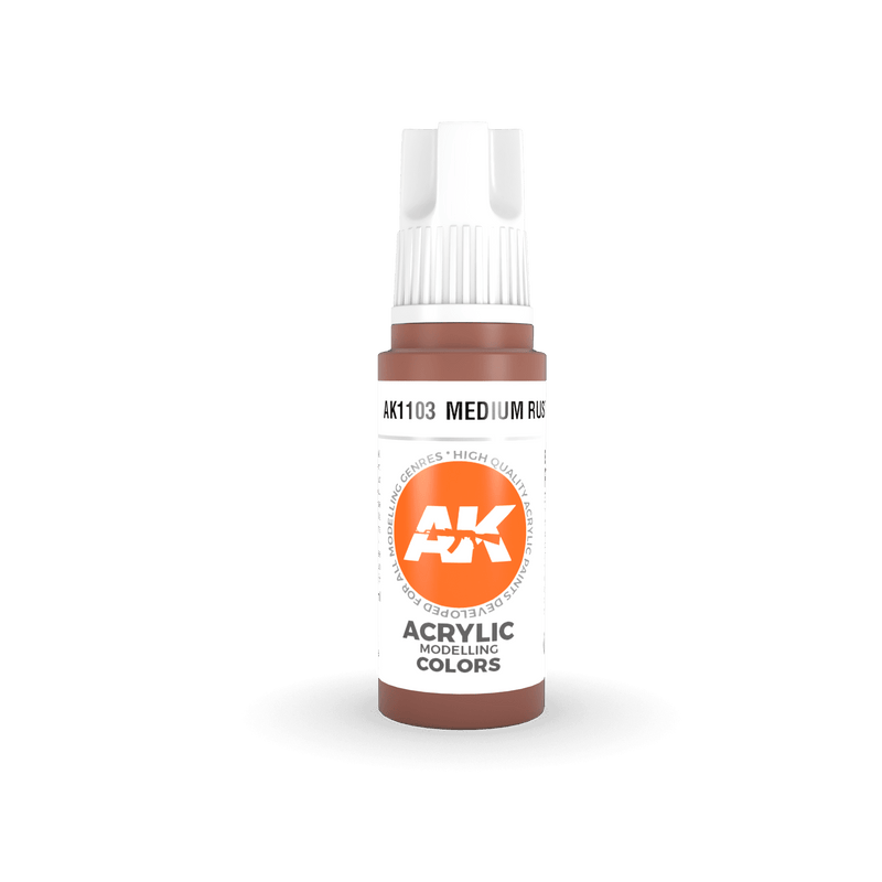 AK Interactive 3rd Gen Acrylic Medium Rust 17ml