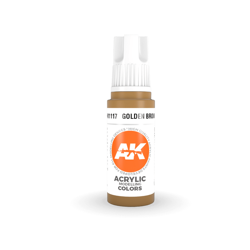 AK Interactive 3rd Gen Acrylic Golden Brown 17ml