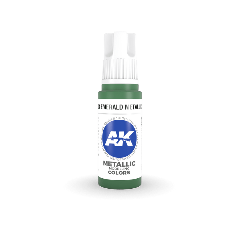 AK Interactive 3rd Gen Acrylic Emerald Metallic Green 17ml