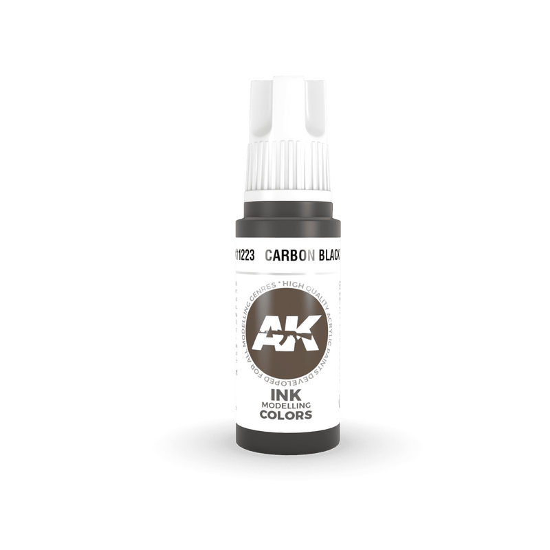 AK Interactive 3rd Gen Acrylic Carbon Black INK 17ml