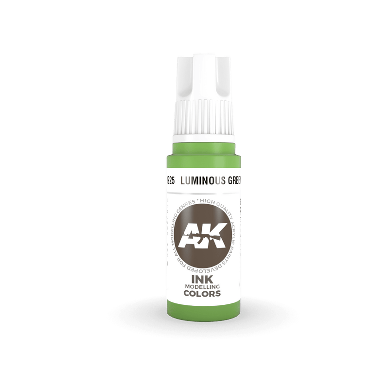 AK Interactive 3rd Gen Acrylic Luminous Green INK 17ml