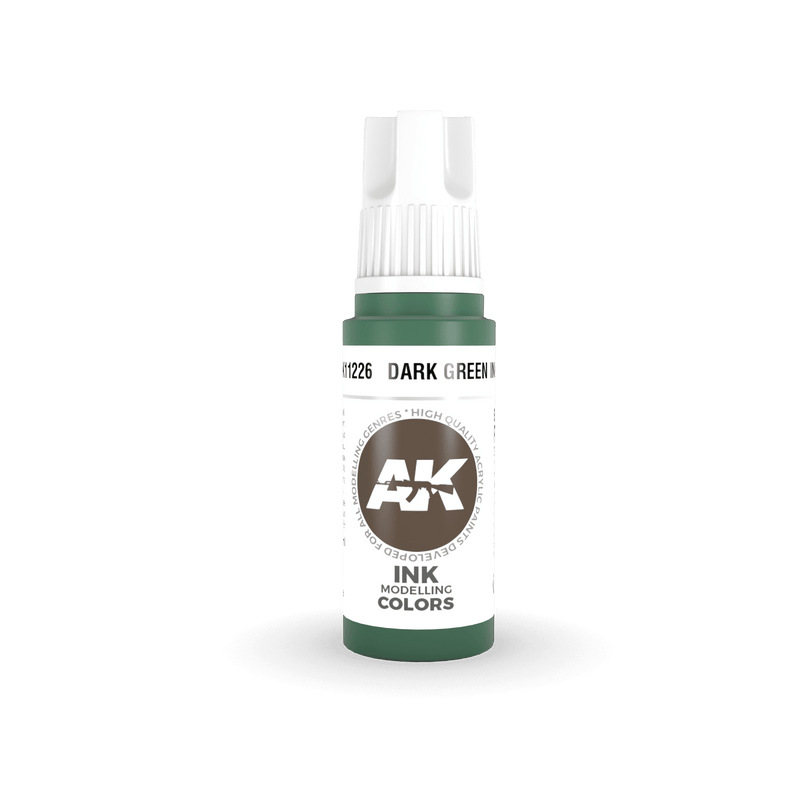 AK Interactive 3rd Gen Acrylic Dark Green INK 17ml