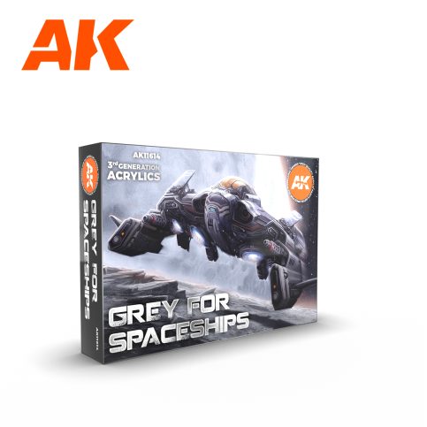 AK Acrylics Grey for Spaceships Set