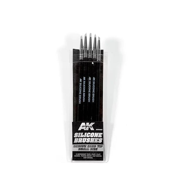 AK Silicone Brushes Medium Hard Tip Small Size (5 Silicone Pencils)