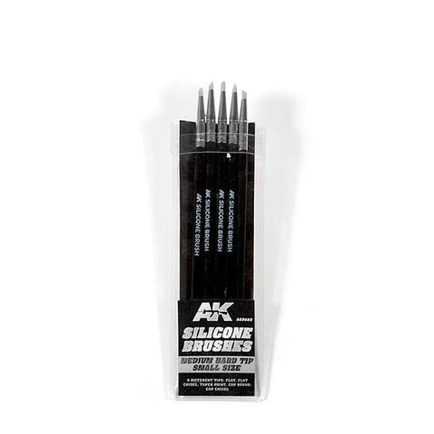 AK Silicone Brushes Medium Hard Tip Small Size (5 Silicone Pencils)
