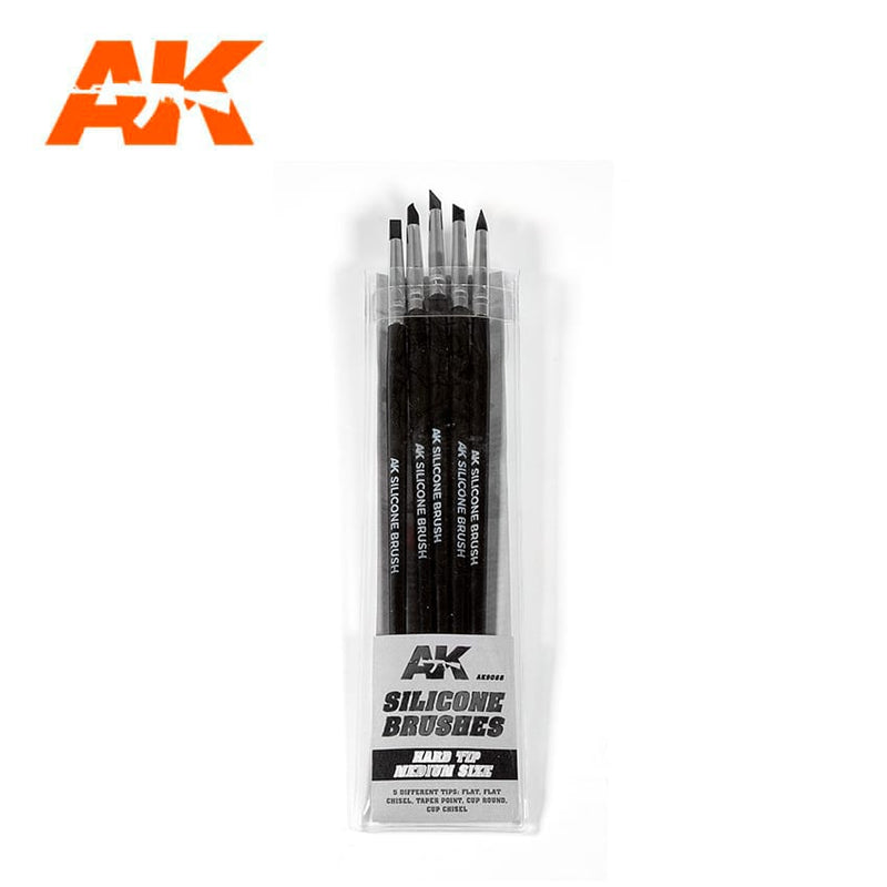 AK Silicone Brushes Hard Tip Medium Size (5 Silicone Pencils)