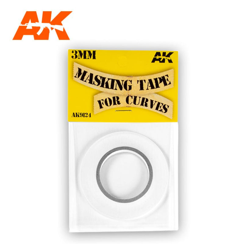 AK White 3mm Masking Tape for Curves