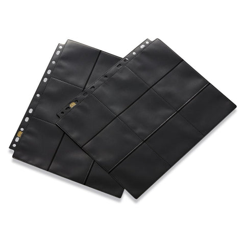Individual Non-Glare Black Back 18 Pocket Page