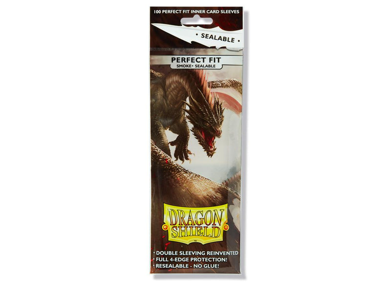 Dragon Shield Sealable Perfect Fit Sleeve - Smoke 100ct