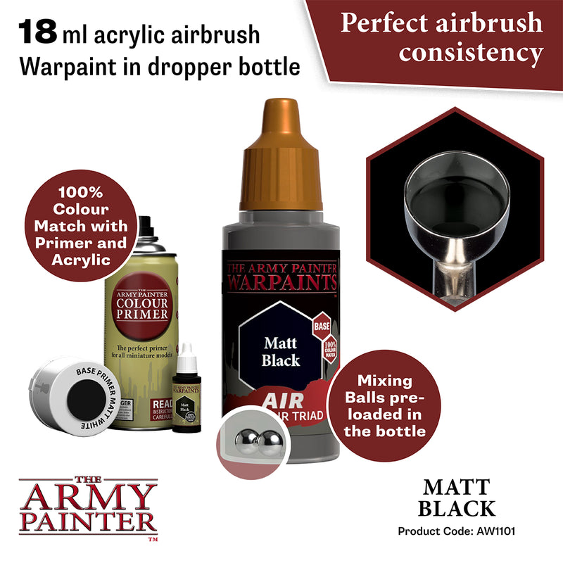 WARPAINTS: ACRYLIC AIR MATT BLACK
