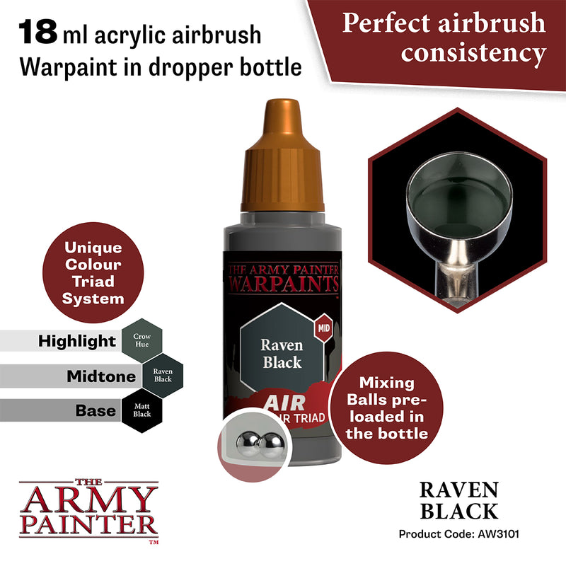 WARPAINTS: ACRYLIC AIR RAVEN BLACK