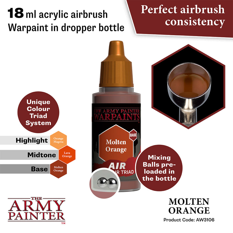 WARPAINTS: ACRYLIC AIR MOLTEN ORANGE