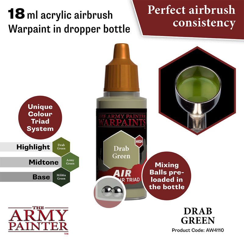 WARPAINTS: ACRYLIC AIR DRAB GREEN
