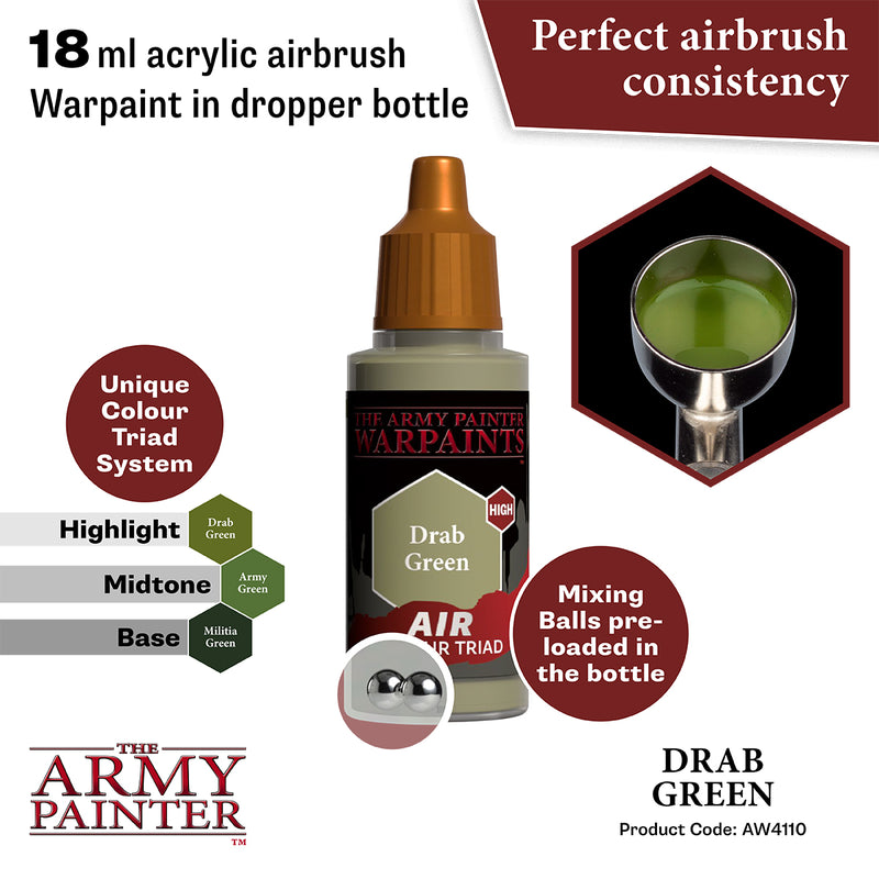WARPAINTS: ACRYLIC AIR DRAB GREEN