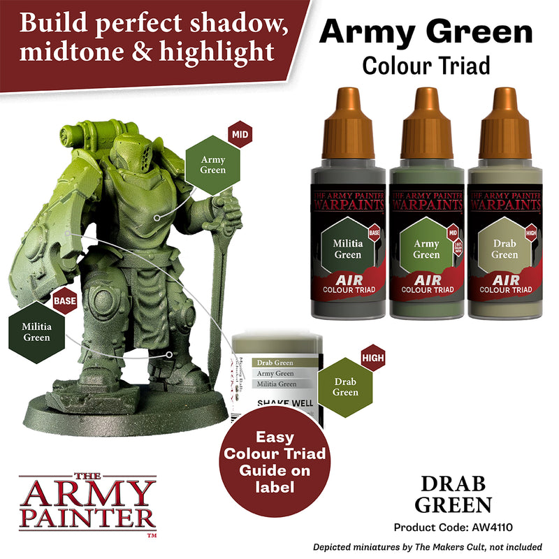 WARPAINTS: ACRYLIC AIR DRAB GREEN