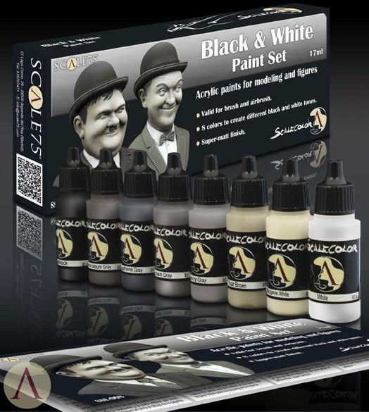 Scale 75 Black and White Paint Set