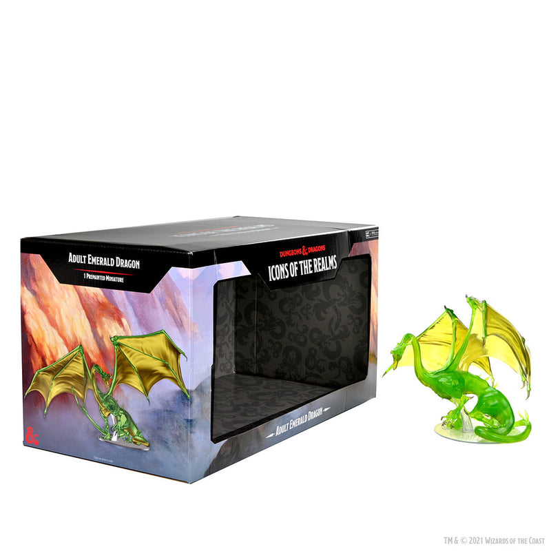 D&D ICONS OF THE REALMS: ADULT EMERALD DRAGON PREMIUM FIGURE