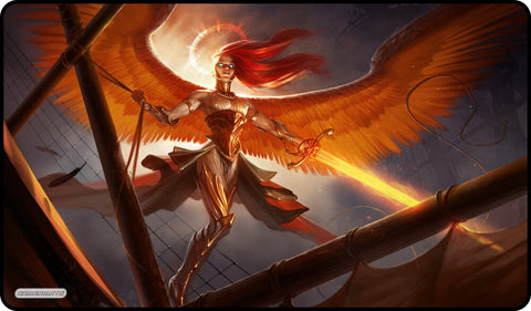 Gold Angel Stitched Edge Playmat