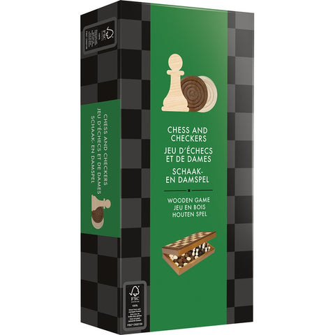 Chess And Checkers With Folding Board