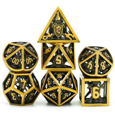 Gold Hollow Paladin Dice Set