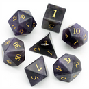 Amethyst Polyhedral Gemstone Dice Set
