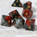 Blood Stone Polyhedral Gemstone Dice Set