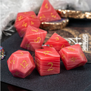 Strawberry Agate Polyhedral Gemstone Dice Set