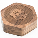 Black Walnut Hex Skull Dice Case