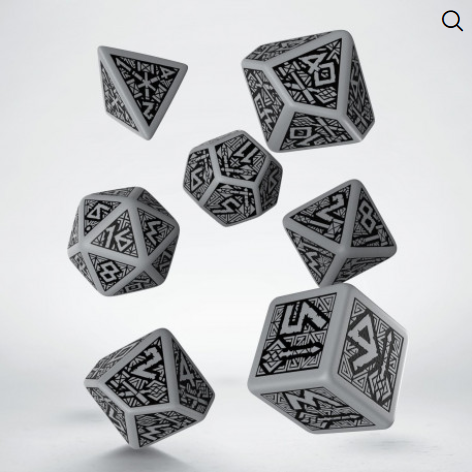 Dwarven Dice Set Grey & Black