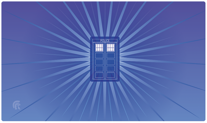 Doctor Who Police Box Stitched Edge Playmat