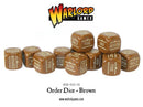 Bolt Action Orders Dice Brown
