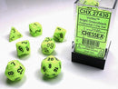 Polyhedral Vortex Bright Green / Black Dice Sets