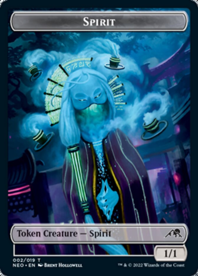 Phyrexian Germ // Spirit (002) Double-sided Token [Kamigawa: Neon Dynasty Commander Tokens]