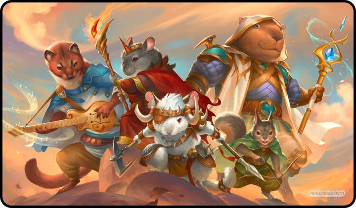 Animal Raiding Party Stitched Edge Playmat