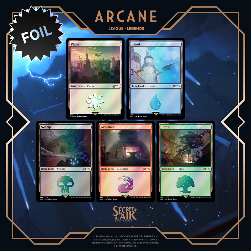 Secret Lair x Arcane: Lands - Magic The Gathering Secret Lair Foil Edition
