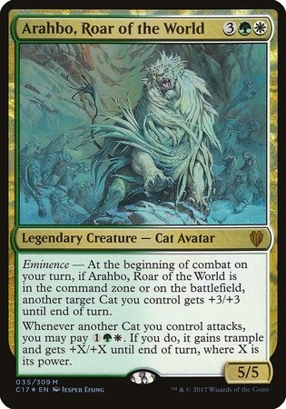 Arahbo, Roar of the World (Commander 2017) [Commander 2017 Oversized]