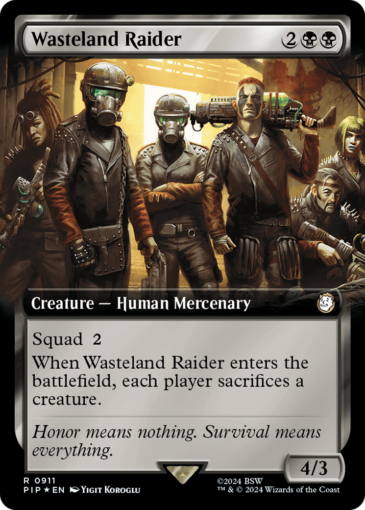 Wasteland Raider (Extended Art) (Surge Foil) [Fallout]