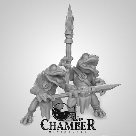 Bullywugs W/ Spears - Resin Miniatures