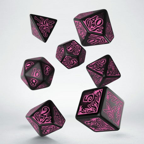 Call of Cthulhu Dice Black & Magenta Dice Set