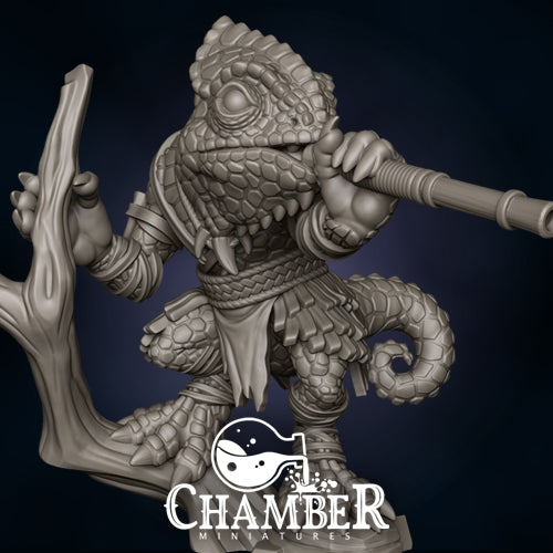 Chameleon w/ Blowdart - Resin Miniature