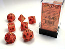 Polyhedral Vortex Orange / Black Dice Sets