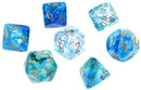 Polyhedral Nebula Oceanic/Gold Dice Sets