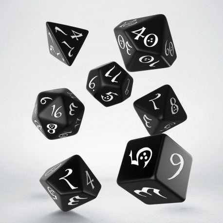 Classic RPG Dice Set Black and White