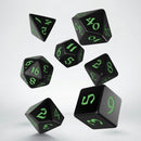 Classic Runic Black & Green Dice Set