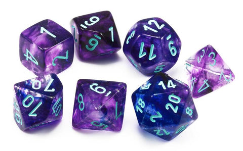 Polyhedral Nebula Nocturnal/Blue Dice Sets